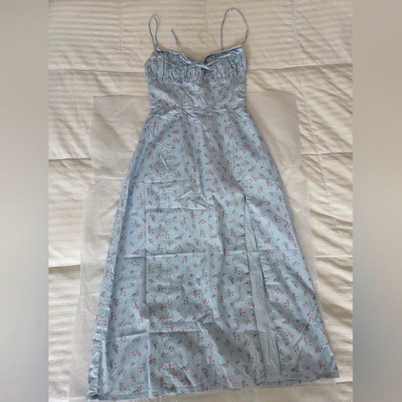 House of CB Light Blue Floral “ Carina” dress - Picture 7 of 10